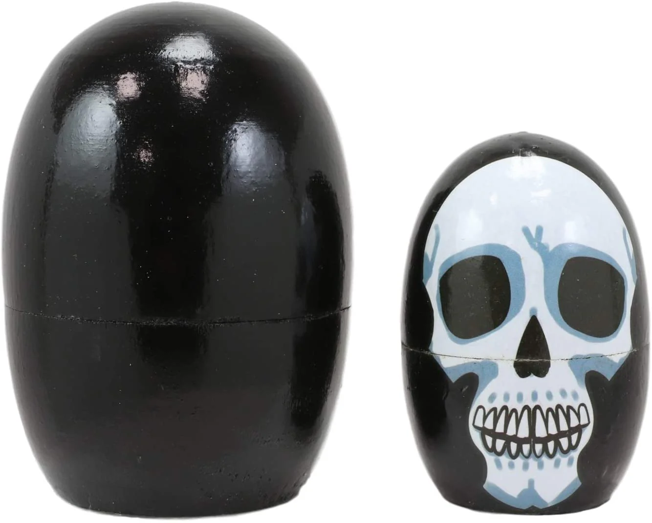 Ebros 5 Piece Set Skull Face Skeleton Head Nesting Dolls Matroyshka Figurines - Image 4