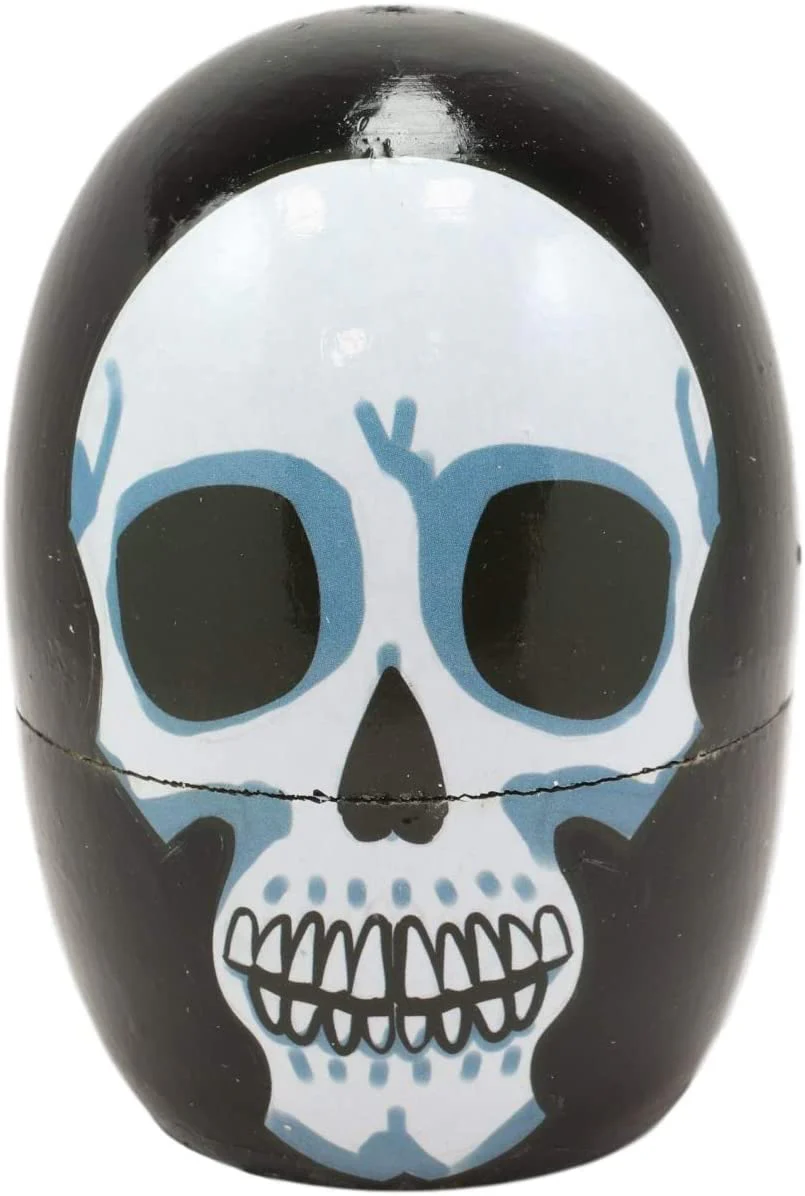 Ebros 5 Piece Set Skull Face Skeleton Head Nesting Dolls Matroyshka Figurines - Image 5
