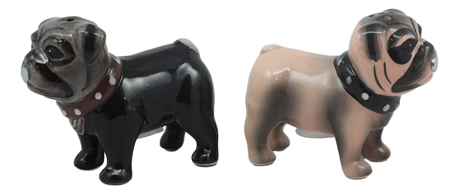 Adorable Kissing Love Pugs Decorative Ceramic Salt And Pepper Shakers Figurines - Image 4
