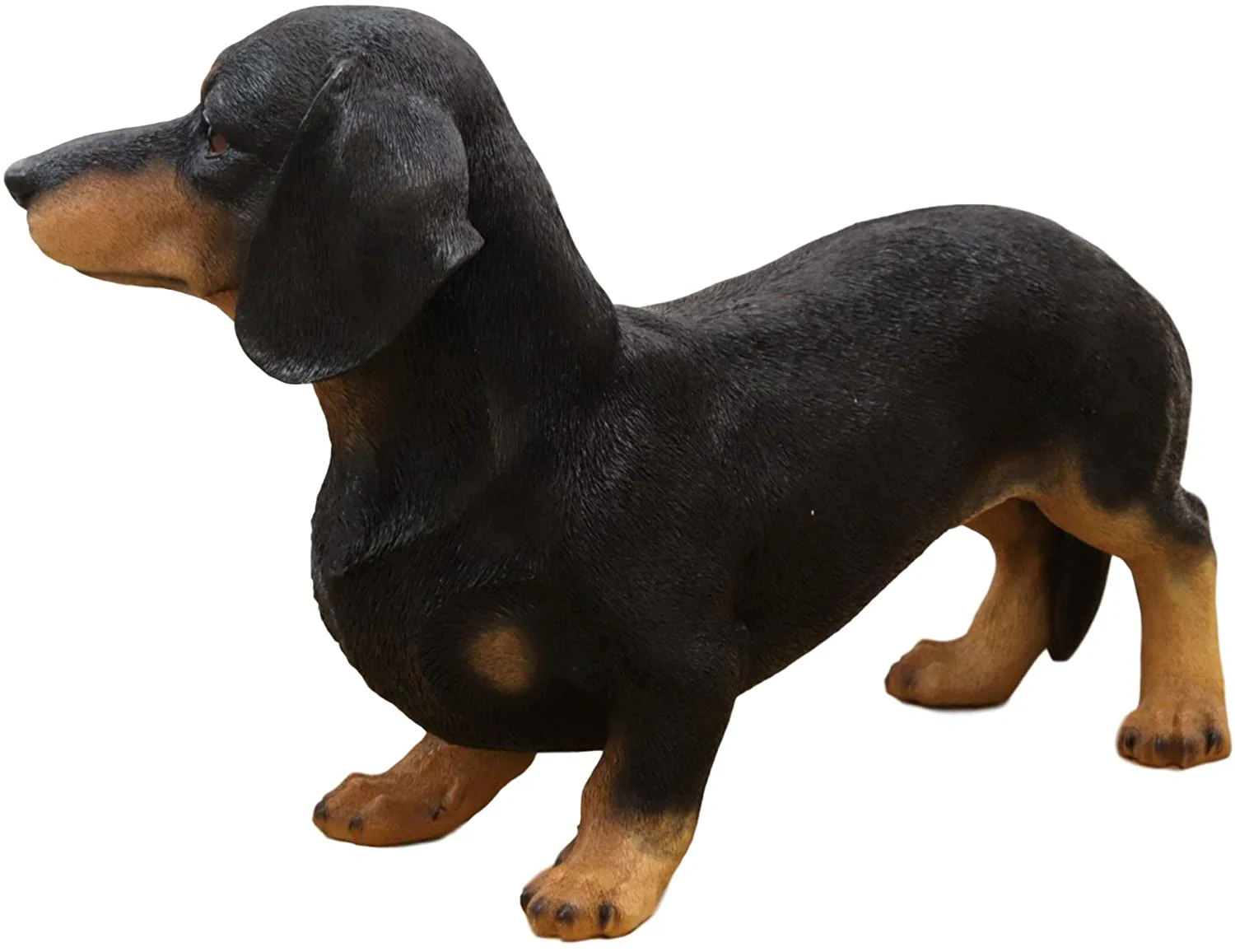 Ebros Large Lifelike Realistic Black and Tan Dachshund Dog Statue 19.5" Long - Image 5