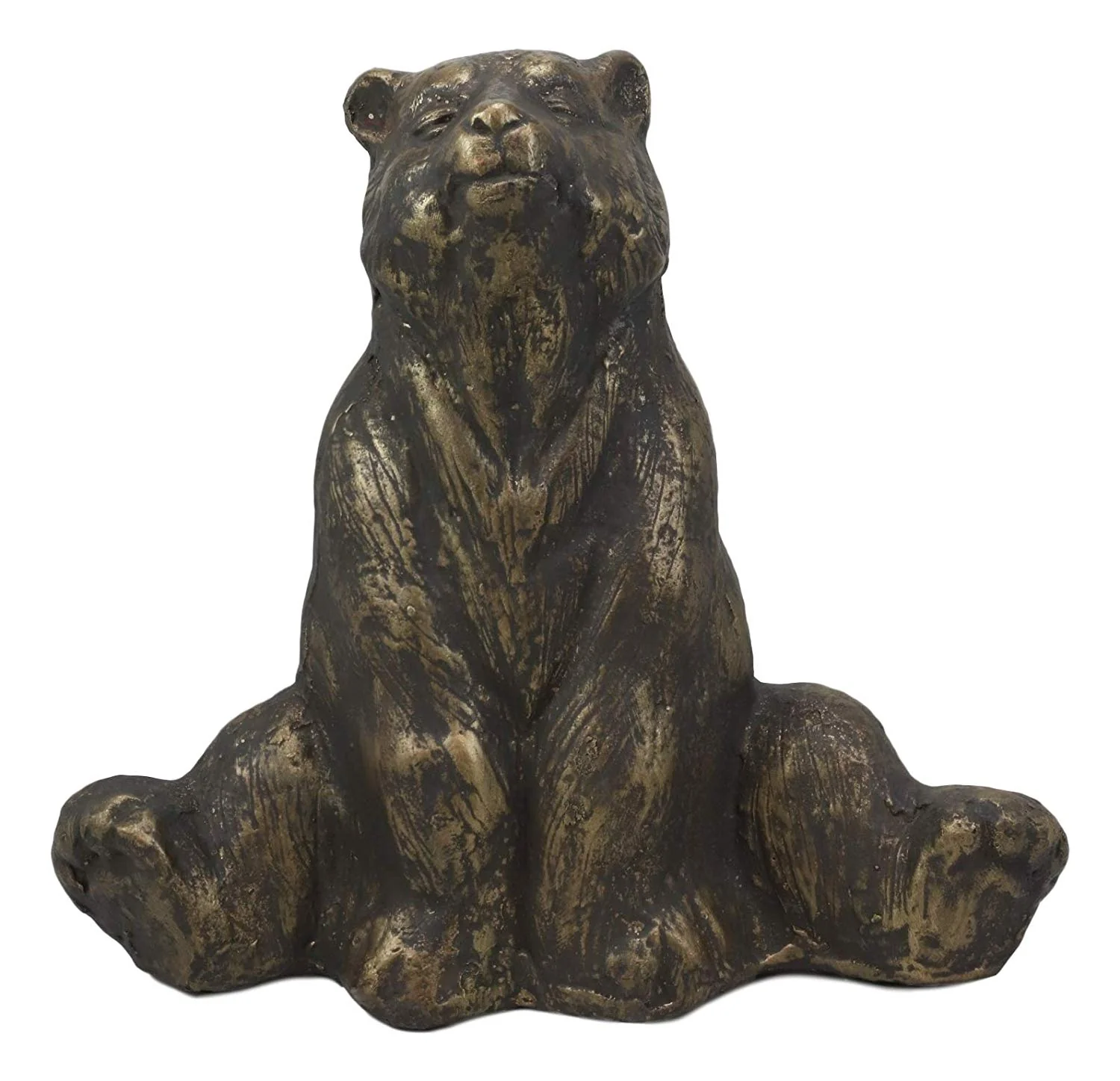 Ebros Aluminum Metal Whimsical Meditating Yoga Bear Garden Statue Rustic Wildlife Western Cabin Lodge Zen Bears Decor Figurine (Set of 3 Poses) - Image 3