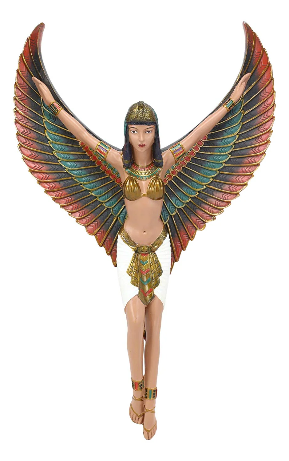 Ebros Ancient Egyptian Goddess Isis with Open Wings Wall Sculpture Decor 18"H - Image 5