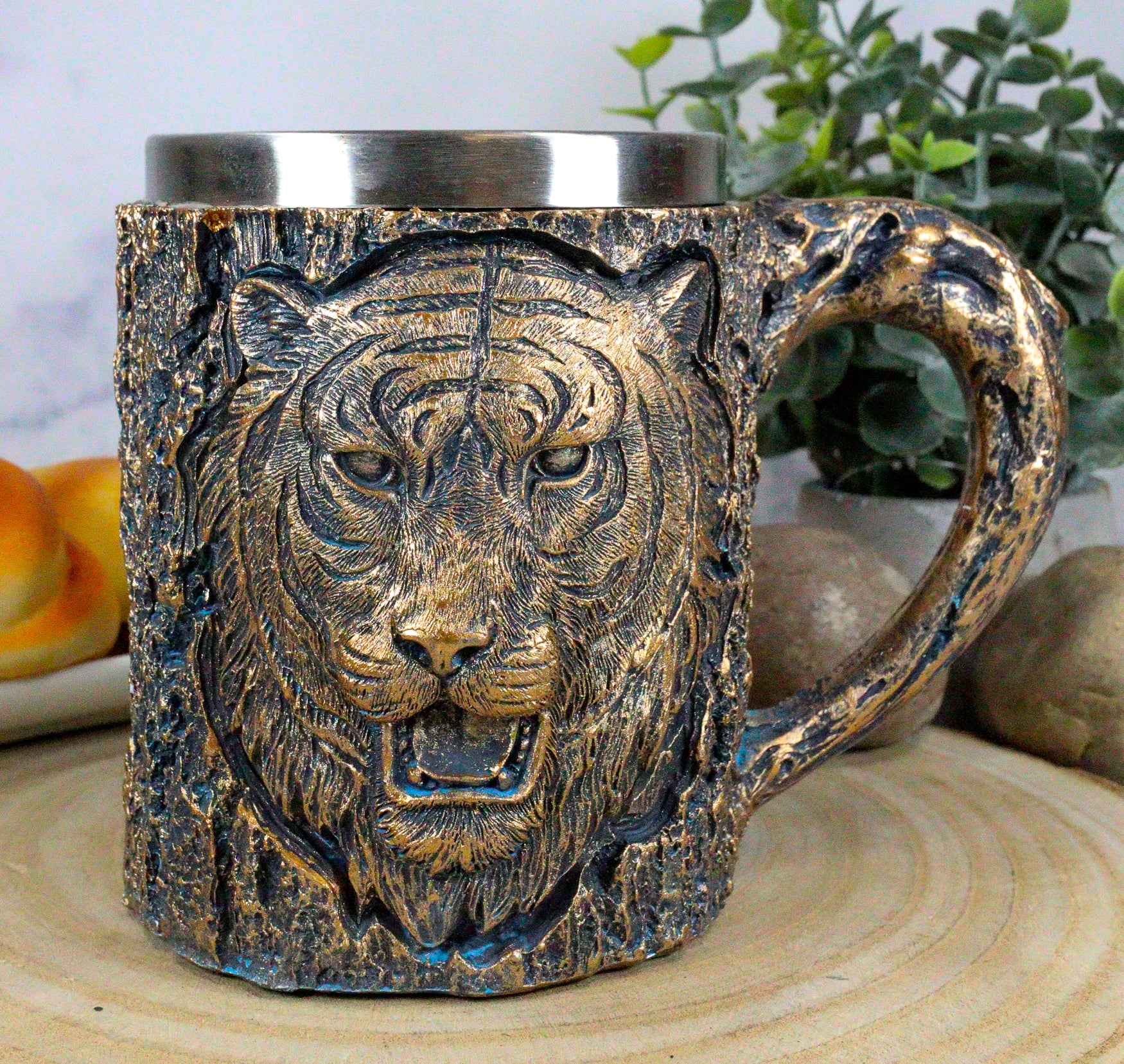 Ebros Bengal Tiger Coffee Mug Textured With Rustic Tree Bark Design 12oz - Image 5