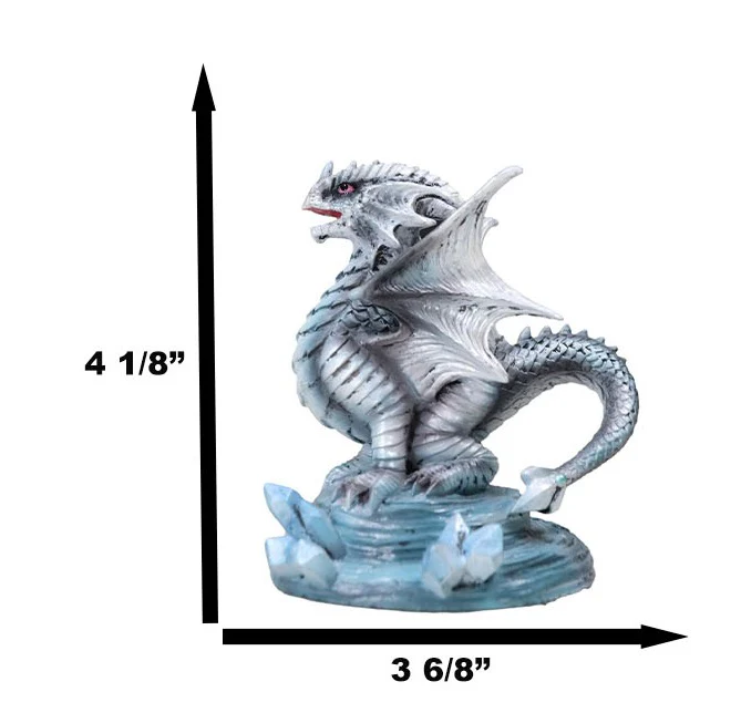 Ebros Baby Blue Sea Rock Dragon Wyrmling Collectible Statue 4.25" Long Figurine - Image 3