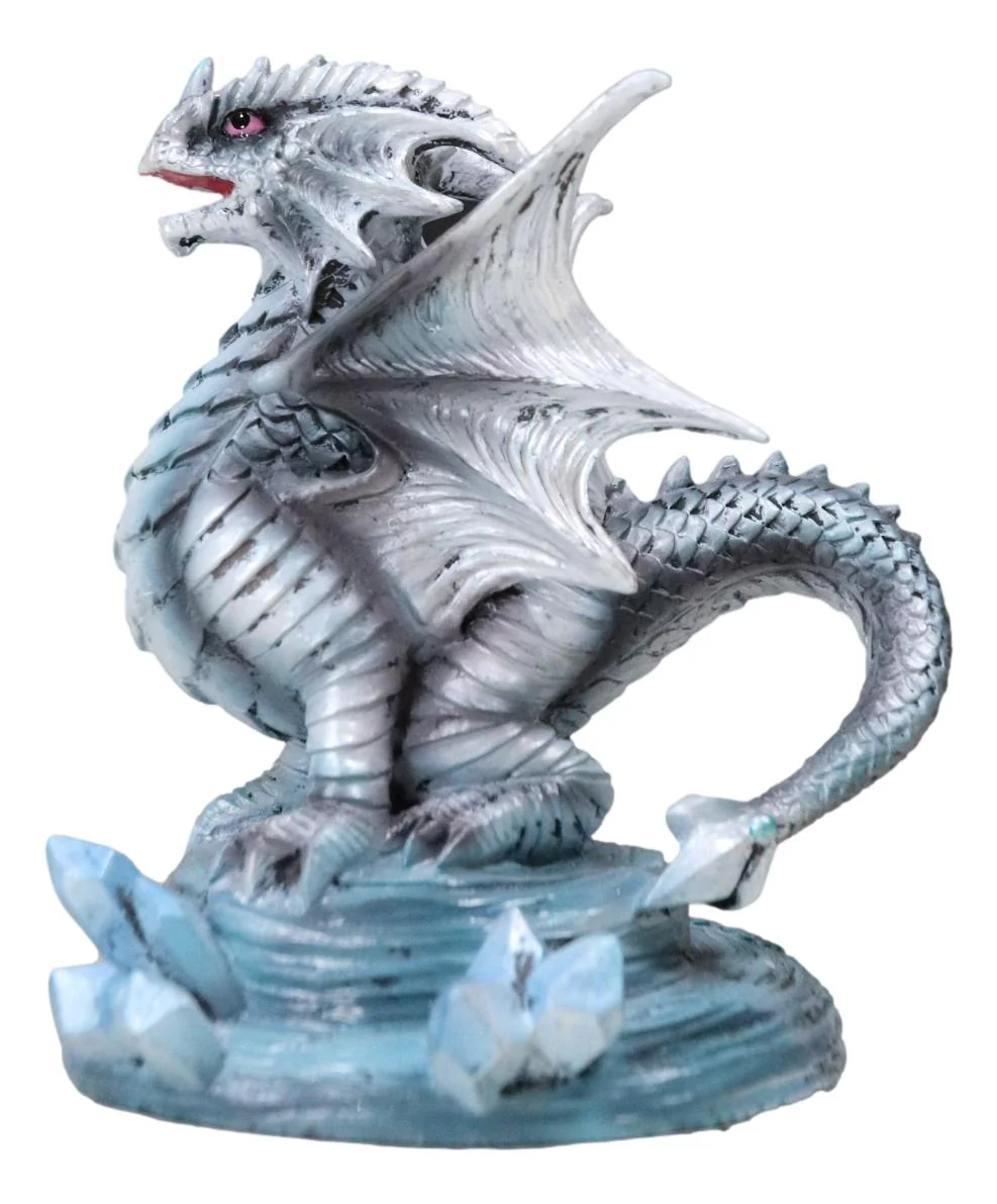 Ebros Baby Blue Sea Rock Dragon Wyrmling Collectible Statue 4.25" Long Figurine - Image 5