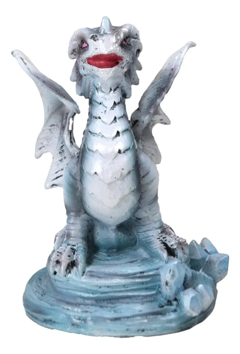 Ebros Baby Blue Sea Rock Dragon Wyrmling Collectible Statue 4.25" Long Figurine - Image 6