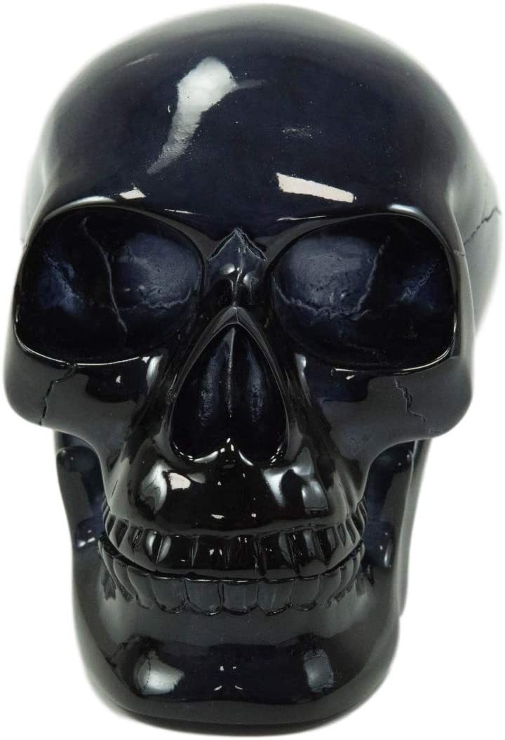 Ebros Black Translucent Jointed Cranium Skull Statue with Removable Jaw Bone - Image 4