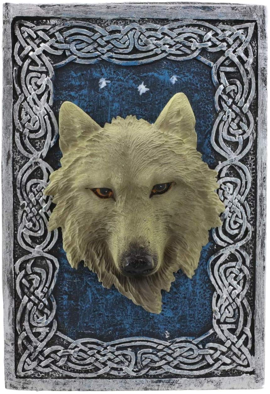 Ebros Blue Starry Night Alpha Grey Wolf Rectangular Decorative Box Trinket - Image 5