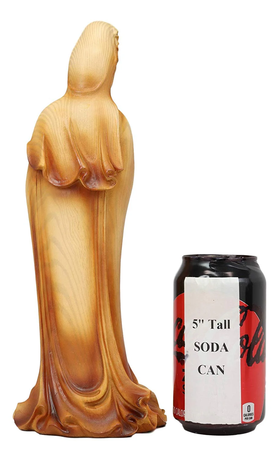 Ebros Bodhisattva Kuan Yin Standing with A Jar of Pure Water Statue 11.5" Tall Goddess Guan Yin Compassion of All Buddhas Figurine Guanyin Faux Wood Resin - Image 2