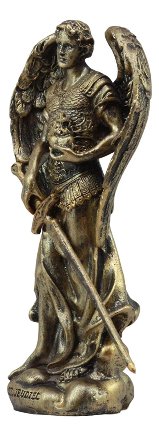 Ebros Bronzed Greek Orthodox Christian Church Archangel Of The Angelic Council Statue 5" Tall Figurine (Jehudiel The Laudation Of God) - Image 2
