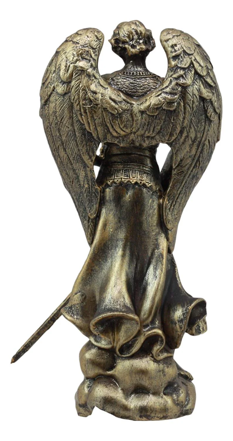 Ebros Bronzed Greek Orthodox Christian Church Archangel Of The Angelic Council Statue 5" Tall Figurine (Jehudiel The Laudation Of God) - Image 5