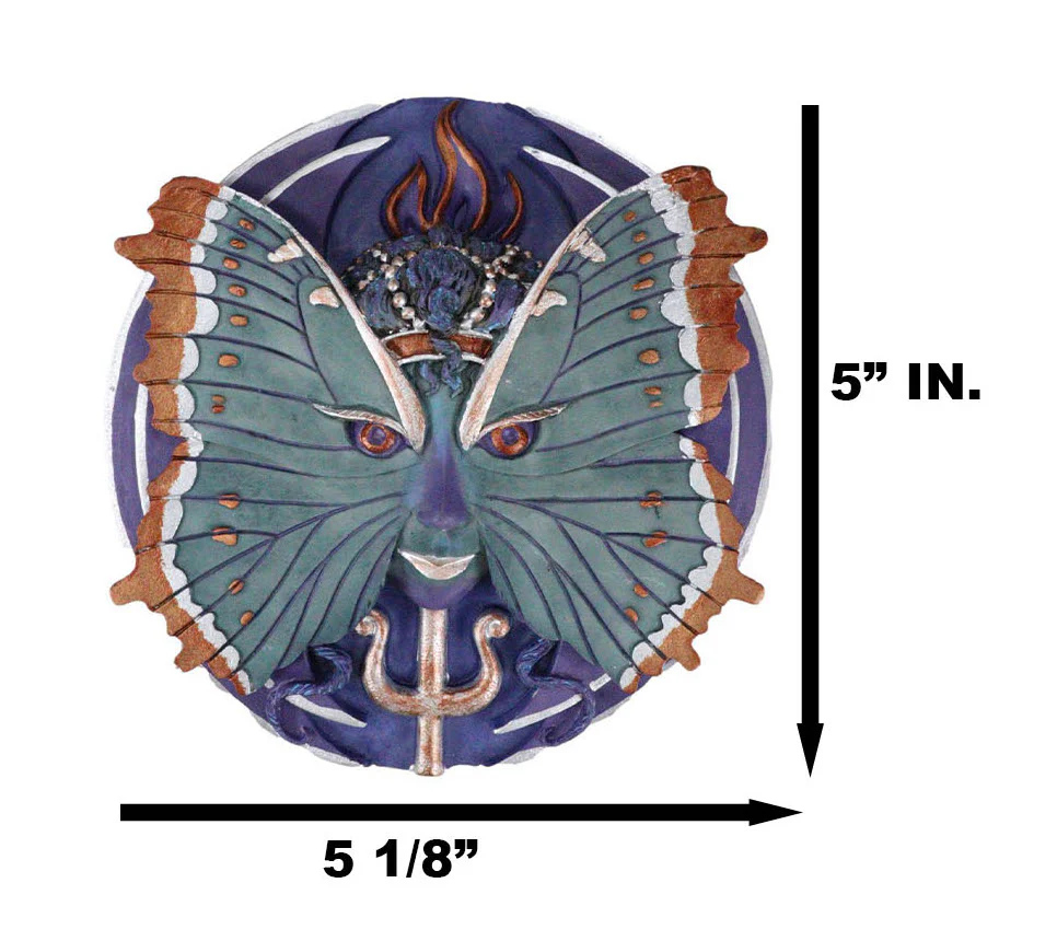 Ebros Butterfly Metamorphosis Psyche Spirit Goddess Decor Wall Plaque 5.25" Diameter Wiccan Wicca Art Decorative Sculpture by Oberon Zell - Image 6