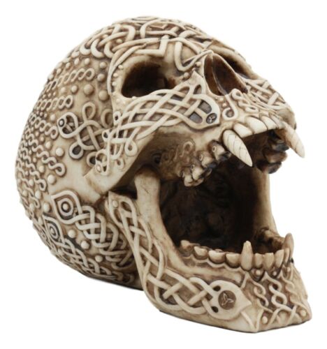 Ebros Celtic Knotwork Bloodlust Vampire Skull Ashtray Statue 7.5"L Blood Sucking Dracula Skeleton Cranium Figurine - Image 3