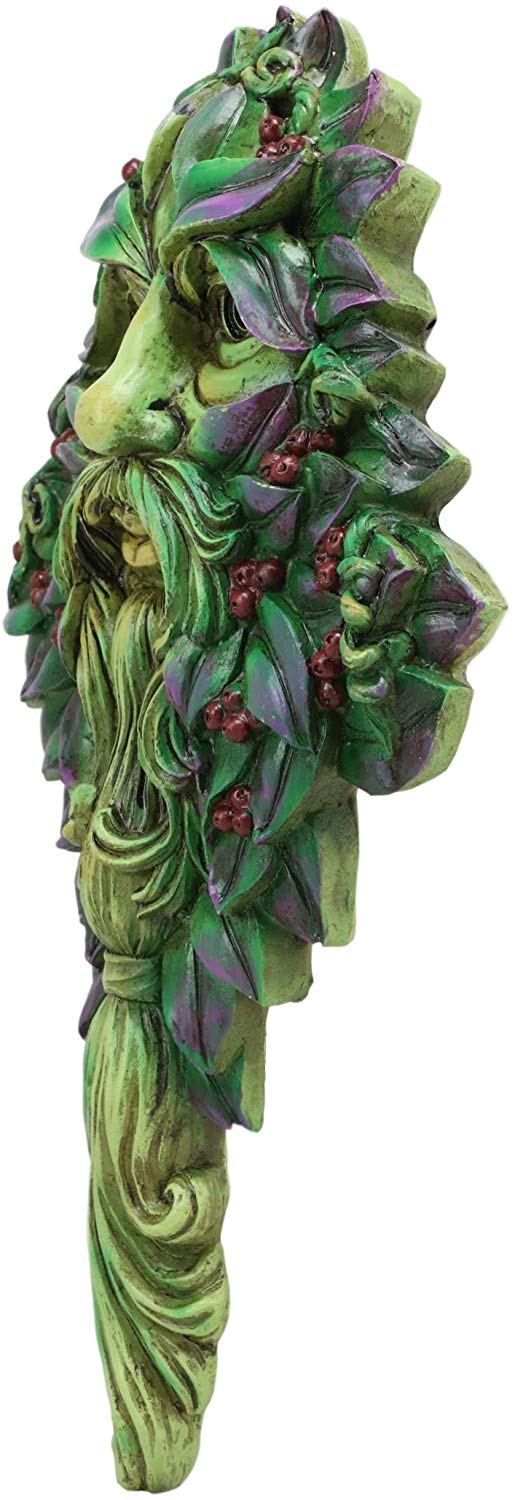 Ebros Celtic Winter Solstice Greenman Hanging Wall Decor Plaque 12.75" High - Image 3