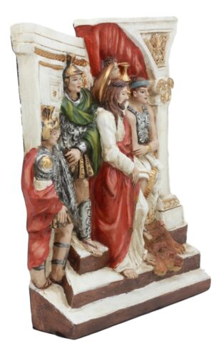 Ebros Christian Catholic Stations of The Cross Statue Or Wall Plaque Way of The Sorrows Via Crucis Jesus Christ Path to Calvary Crucifixion Decor Figurine (Station 1 Jesus is Condemned to Death) - Image 3