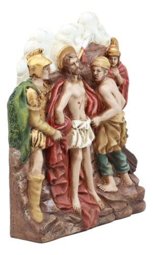 Ebros Stations Of The Cross Statue Wall Decor 10th Station Jesus Was Stripped - Image 3