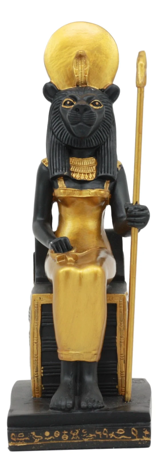 Ebros Classical Egyptian Gods and Goddesses Seated On Throne Statue Gods of Egypt Ruler of Mankind Decorative Figurine … (Sekhmet Gof of War) - Image 2