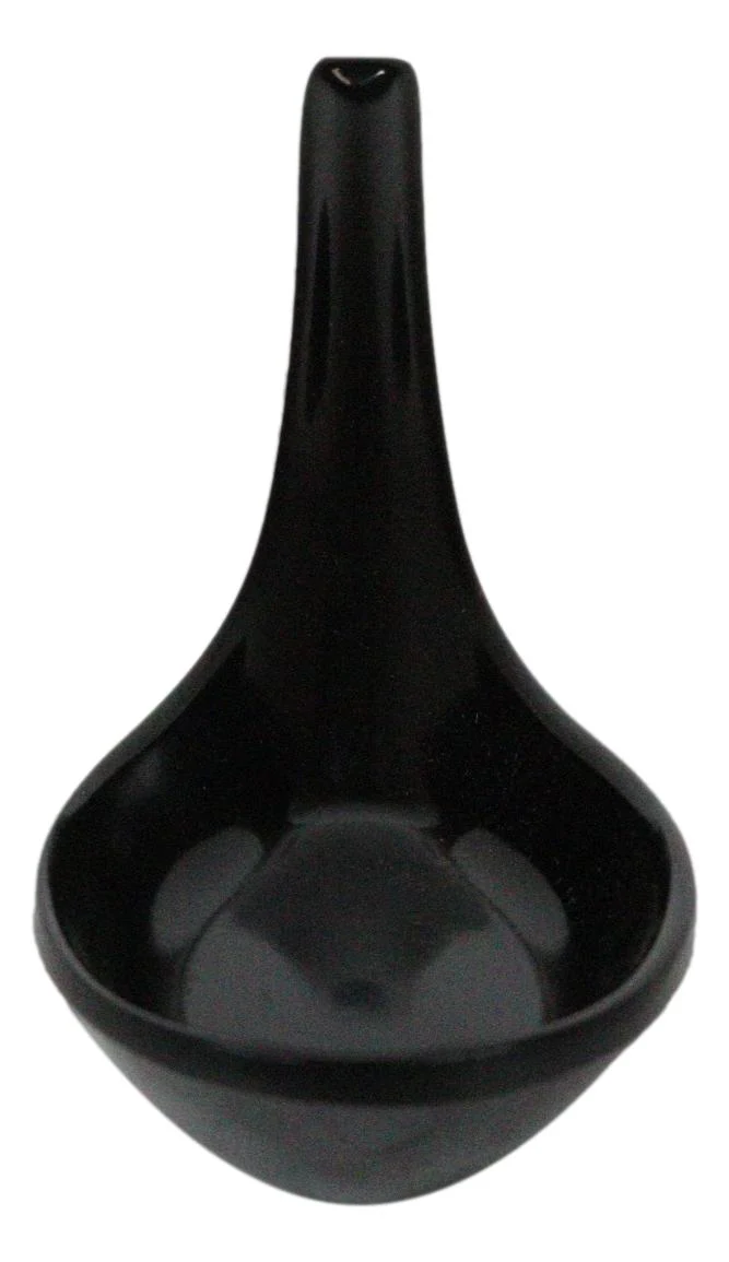 Glossy Black Melamine Soup Spoons Pack Of 6 Set Restaurant Supply Food Spoon - Image 6