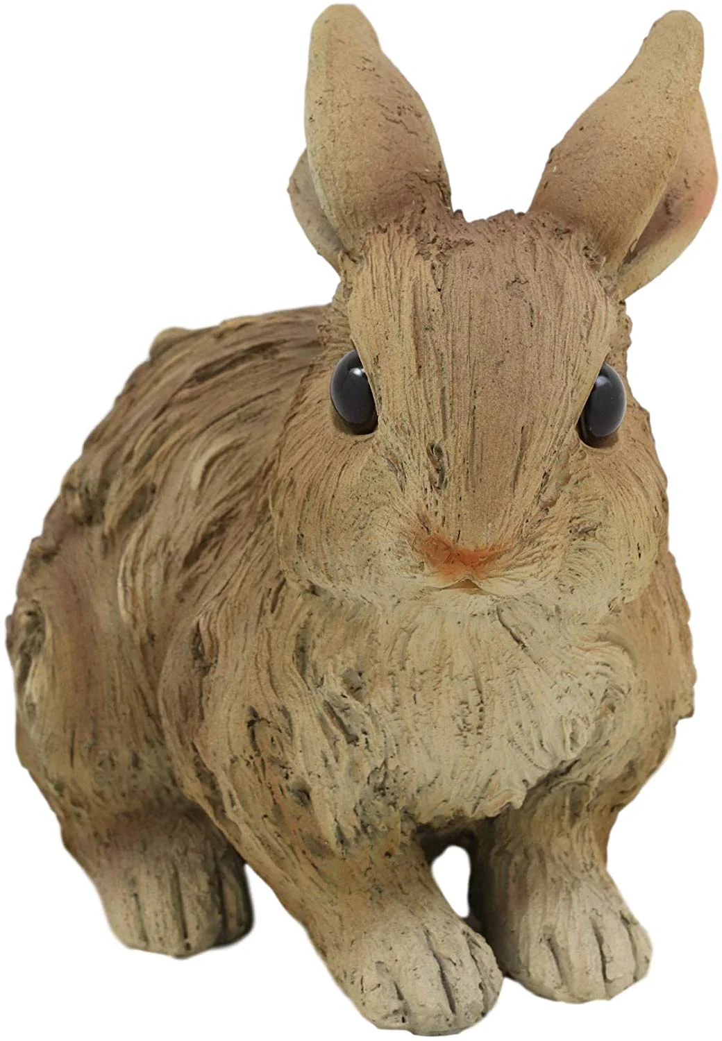Ebros Crouching Bunny Rabbit Resin Statue 5.5"H Faux Driftwood Finish Figurine - Image 3
