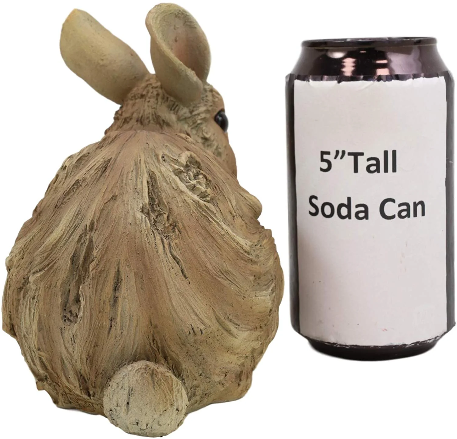 Ebros Crouching Bunny Rabbit Resin Statue 5.5"H Faux Driftwood Finish Figurine - Image 6