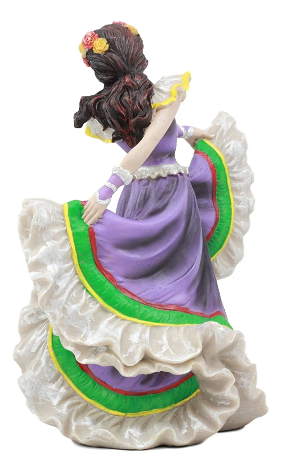 Ebros Dia De Los Muertos Day Of The Dead Sugar Skulls Pretty Purple Gown Dancer Statue - Image 6
