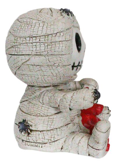Ebros Furrybones Mummy Sarcophagus with Red Teddy Bear & Spiders Figurine 2.75"H - Image 5