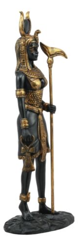 Ebros Egyptian Goddess Hathor Holding Ankh Statue 12.5"Tall Deity of Motherhood Music And Dance Figurine - Image 4