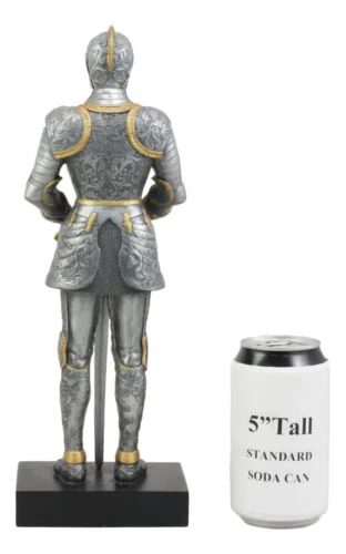 Ebros El Cavaliere Italian Knight with Long Sword Statue 13" Tall Suit of Armor Swordsman Medieval Knight Figurine Age of Kings - Image 5