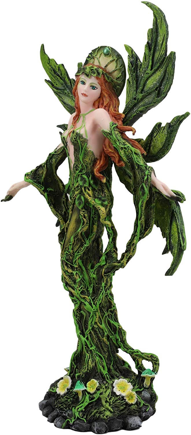 Ebros Elemental Earth Gaia Forest Green Fairy Statue Decorative Figurine 12.25"H - Image 6