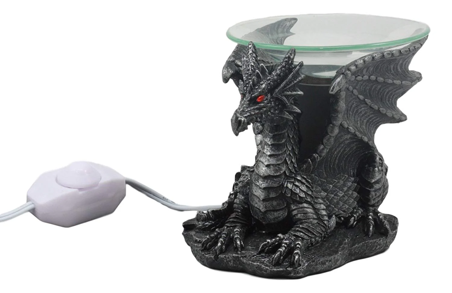 Ebros Mythical Air Behemoth Dragonite Resting Black Dragon Electric Oil Burner Statue - Image 7