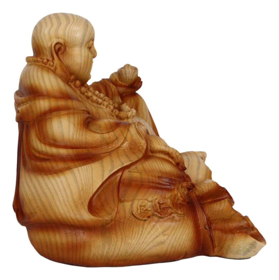 Ebros Feng Shui Hotei Happy Buddha Sitting with Gold Ingot and Money Coins 9" W - Image 8