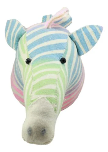 Ebros Fiona Walker England Handmade Organic Semi Pastel Zebra Head Hanging Wall Decor - Image 2