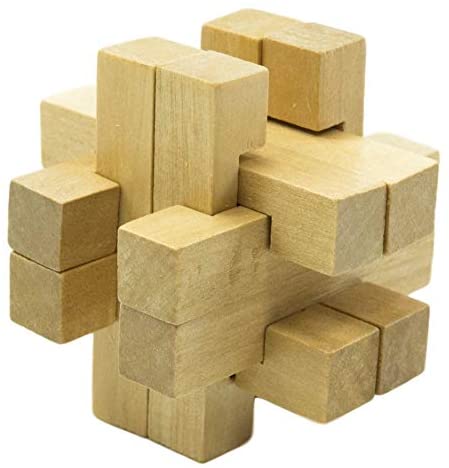 Ebros Frank Lloyd Wright Square Hidden Rattle 3D Block Mini Puzzle 3" Height - Image 3