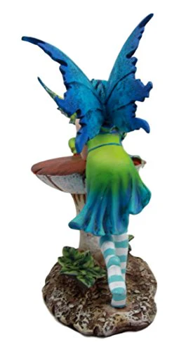 Ebros Amy Brown Whimsical Electra Lightning Fairy With Winged Frog Gossip Figurine 7.25"H - Image 3
