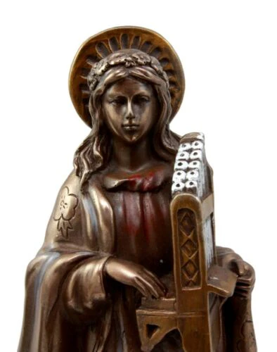 Ebros Gift Catholic Saint Cecilia Figurine 10"H Patroness Of Musicians Roman Martyr Sculpture - Image 5