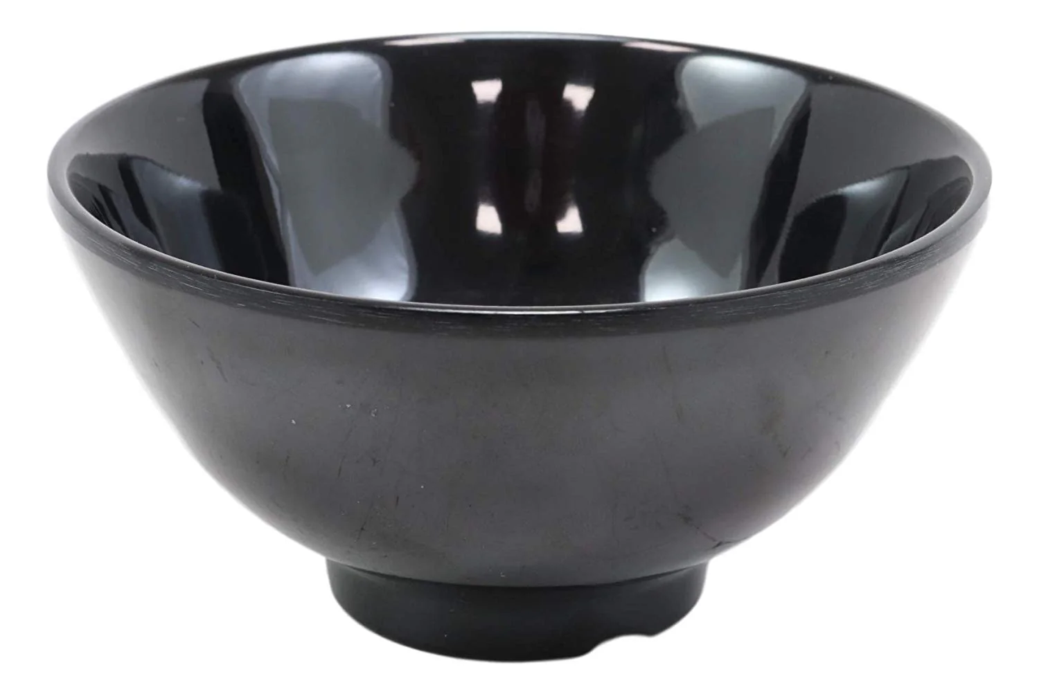 Ebros Gift Contemporary Black Smooth Porcelain Round Bowls For Cereal Soup Salad Noodle Rice Ice Cream Decorative Bowl Set of 12 Serveware For Restaurant Supply Home Kitchen - Image 2