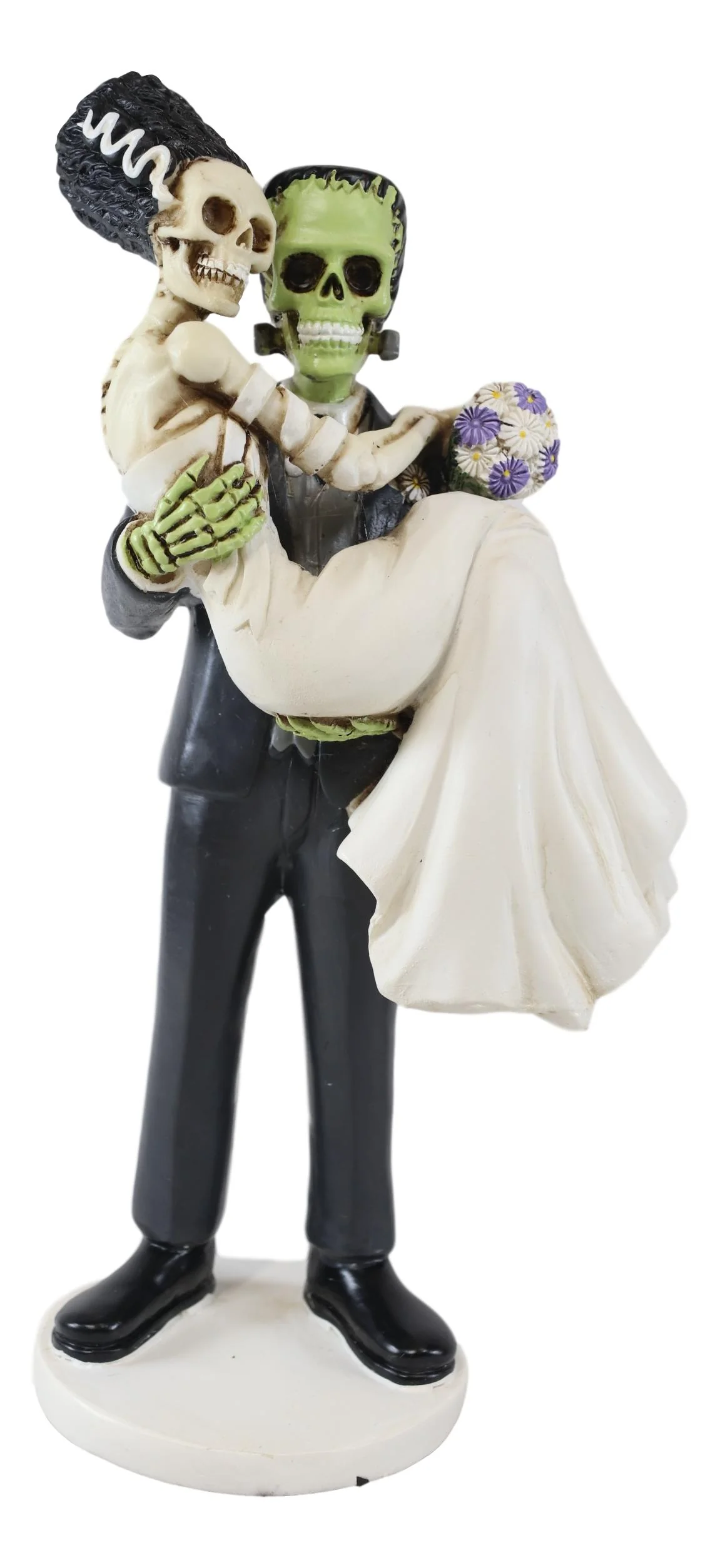 Ebros Day Of The Dead Wedding Skeleton Frankenstein Skull Bride & Groom Figurine - Image 5