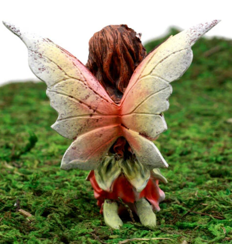 Ebros Gift Enchanted Fairy Garden Kneeling Fairy Holding Ladybug Figurine 3.25" H Miniature Do It Yourself Ideas for Your Home Enchanted Fairy Garden - Image 4