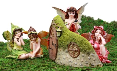 Ebros Gift Enchanted Fairy Garden Miniatures Starter Kit Cottage House with Mini Fairy Figurines Do It Yourself Ideas for Your Home (Withered Tree Hill House Kit) - Image 3