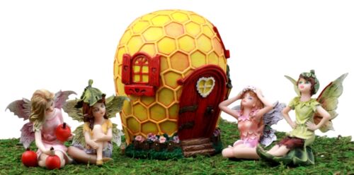 Fairy Garden Miniatures Starter Kit Bumblebee Honeycomb & 4 Mini Fairy Figurines - Image 4
