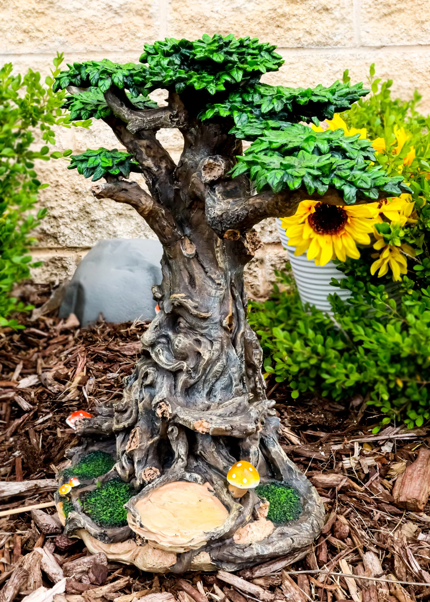 Fantasy Ent Greeman Tree House Display Statue For Mini Fairy Garden Figurines - Image 4