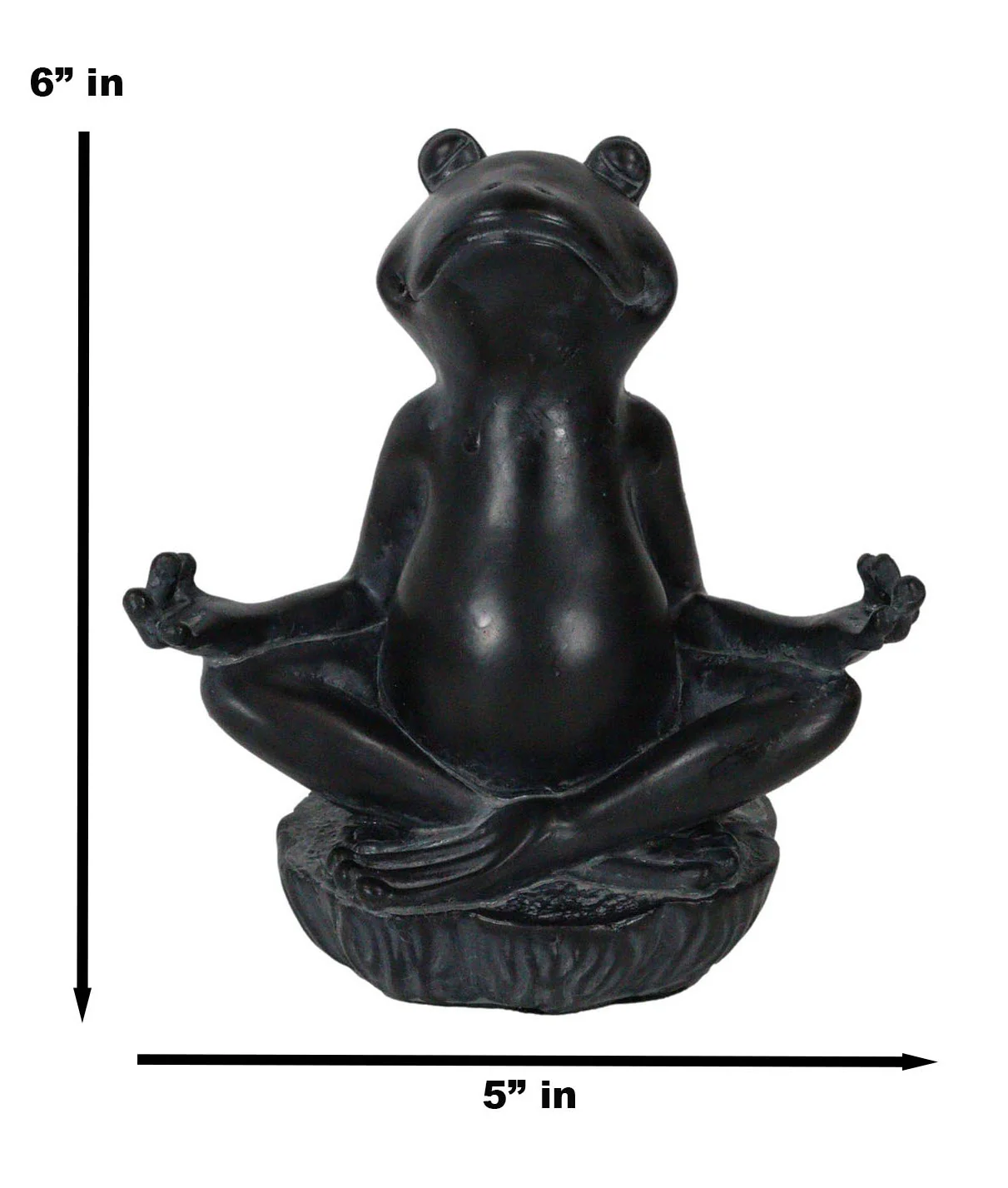 Ebros Feng Shui Vastu Buddha Zen Yoga Frog Meditating Statue Decor Talisman Figurine - Image 2