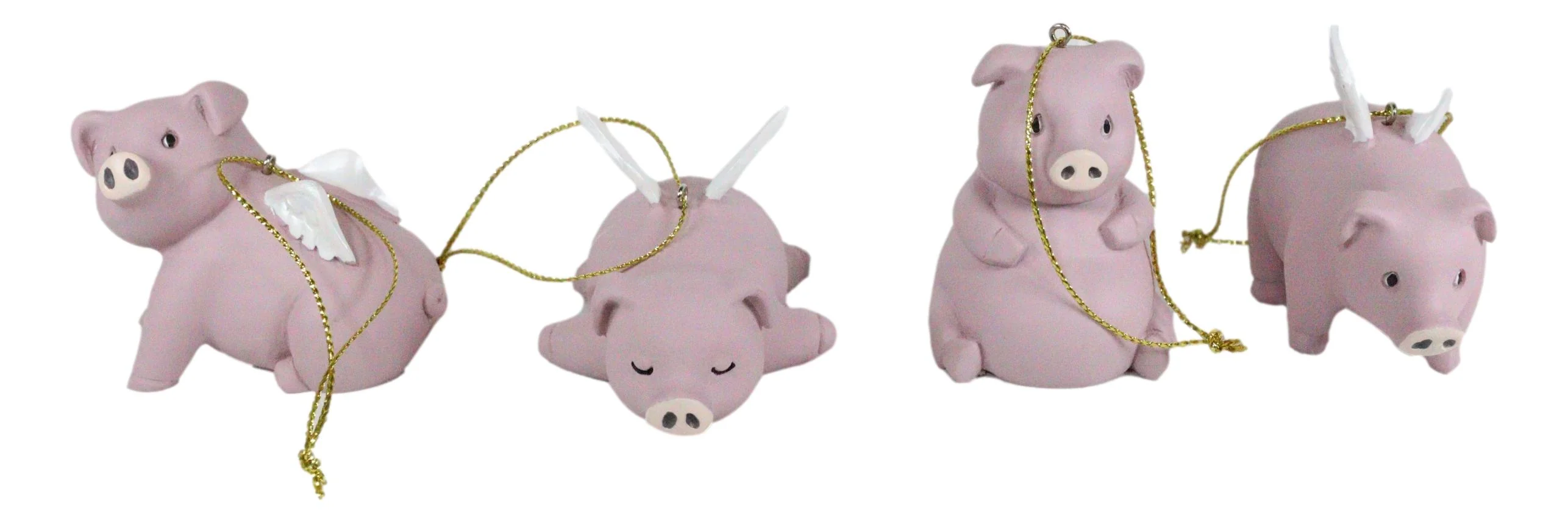 Ebros Gift Flying Pigs Pablo Set of 4 Hanging Ornaments Decorations Value Bundle - Image 4