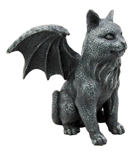 Gothic Guardian Winged Feline Cat Vampire Gargoyle Desktop Paperweight Figurine - Image 4