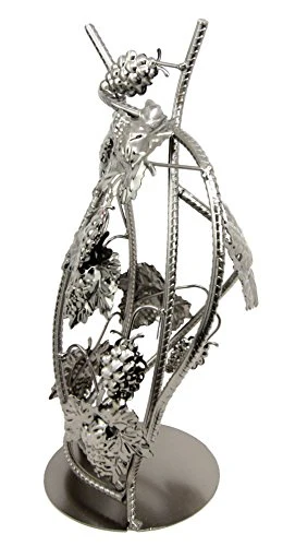 Ebros Gift Grape Vineyard Nursery Graft Hand Made Metal Wine Bottle Holder Caddy Decor Figurine 12"H - Image 4