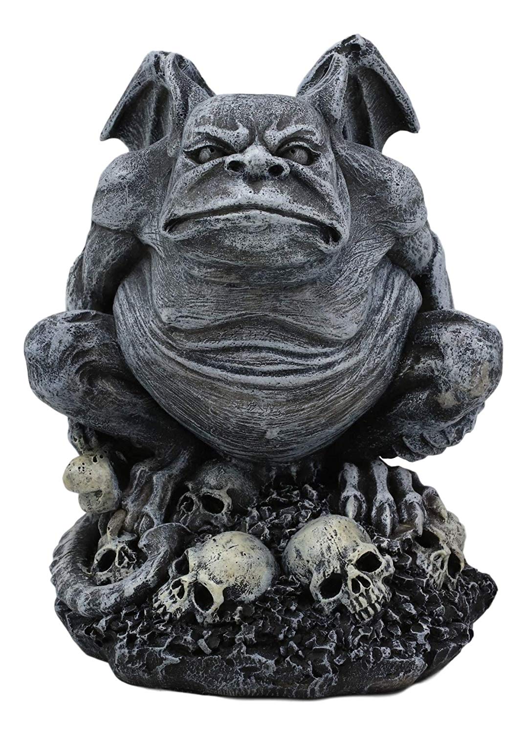 Ebros Gift Grotesque Winged Toad Troll Gargoyle Standing On A Bed of Skulls Statue 6.25" High Dark Fantasy Ossuary Macabre Graveyard Halloween Gargoyles Collectible Figurine Accent - Image 5