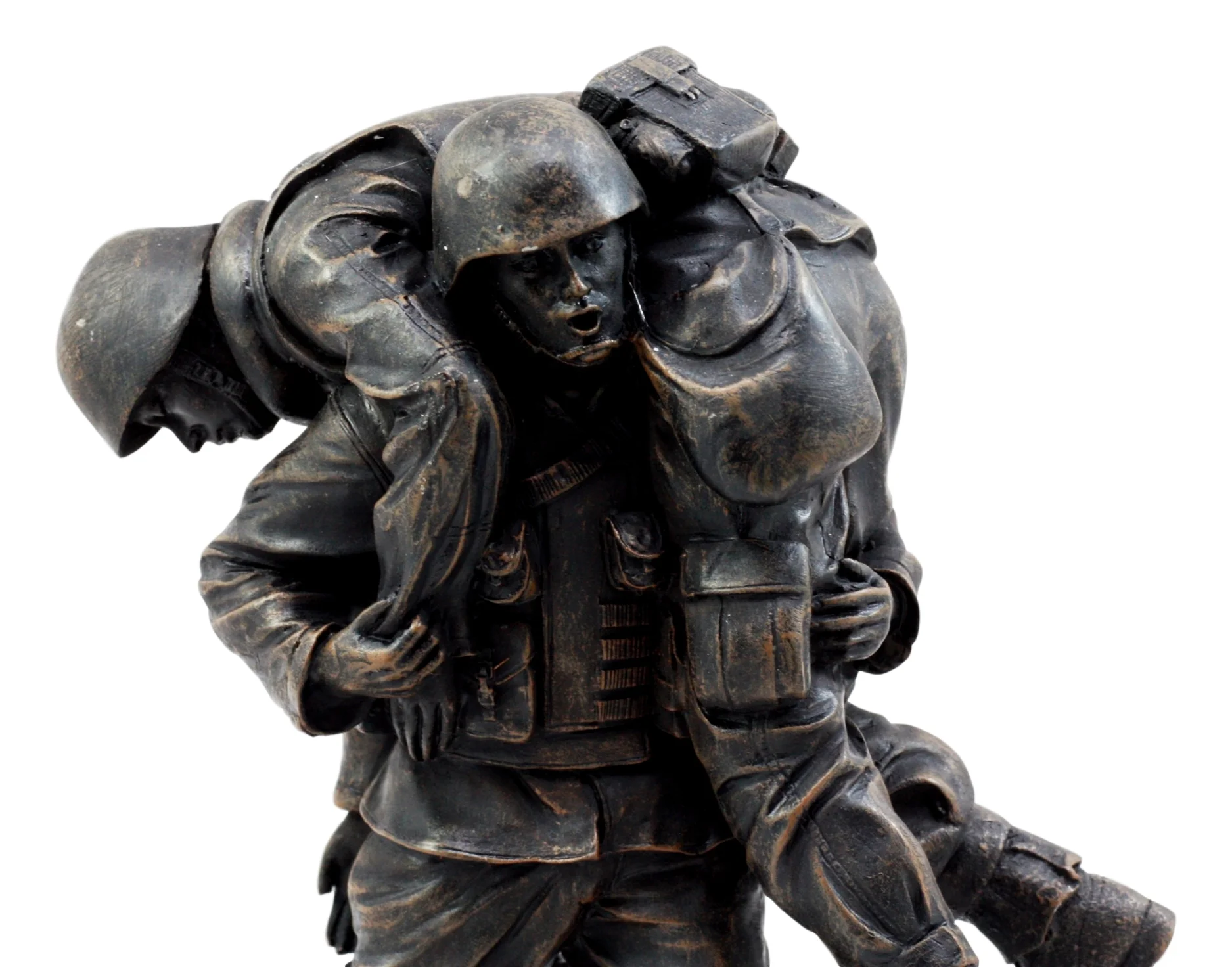 Ebros Hacksaw Ridge Military Soldier Carrying A Wounded Brother Figurine 7.25"H Army - Image 3