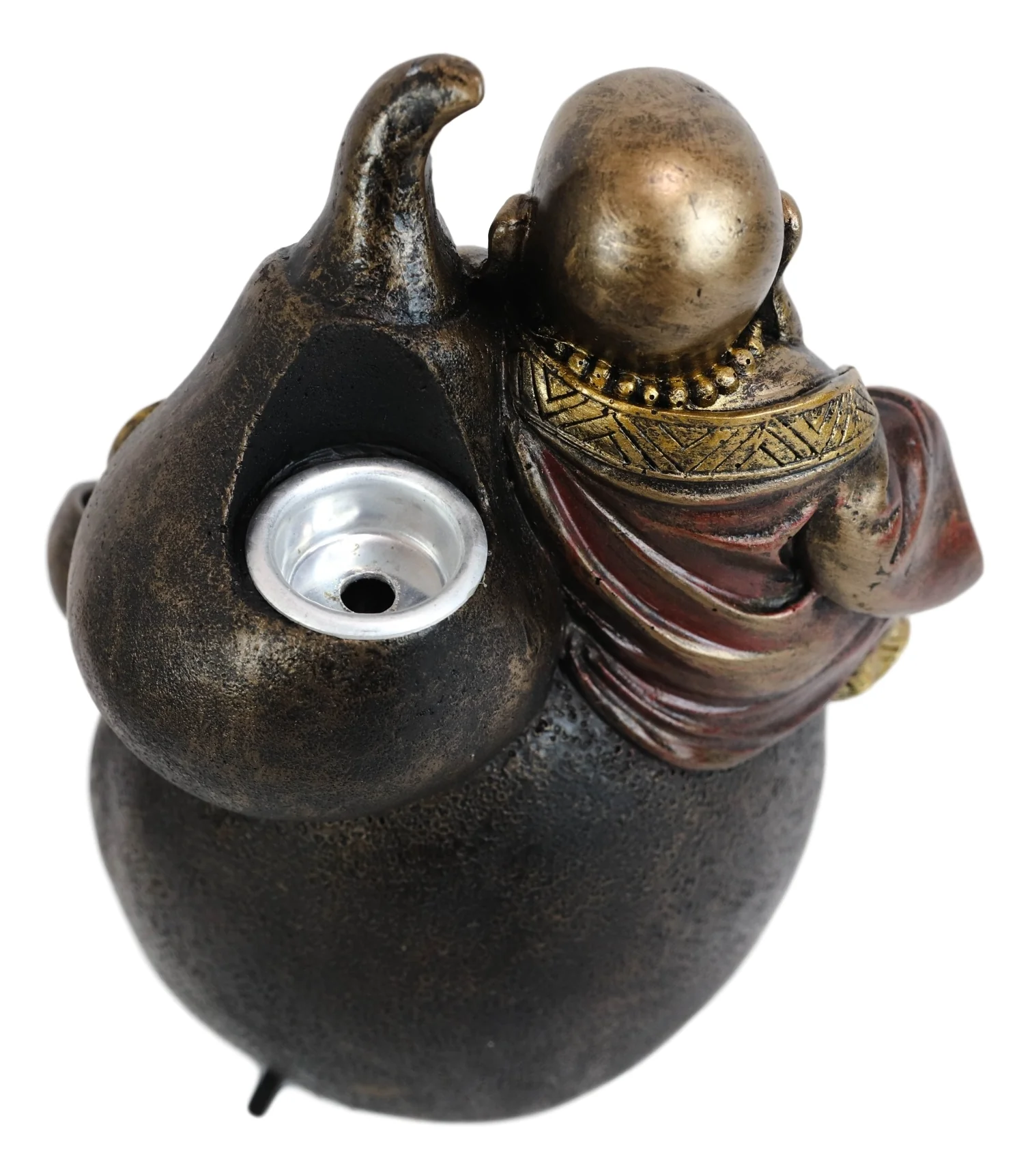Ebros Gift Happy Fortune Buddha Backflow LED Incense Burner 6.75"H - Image 4