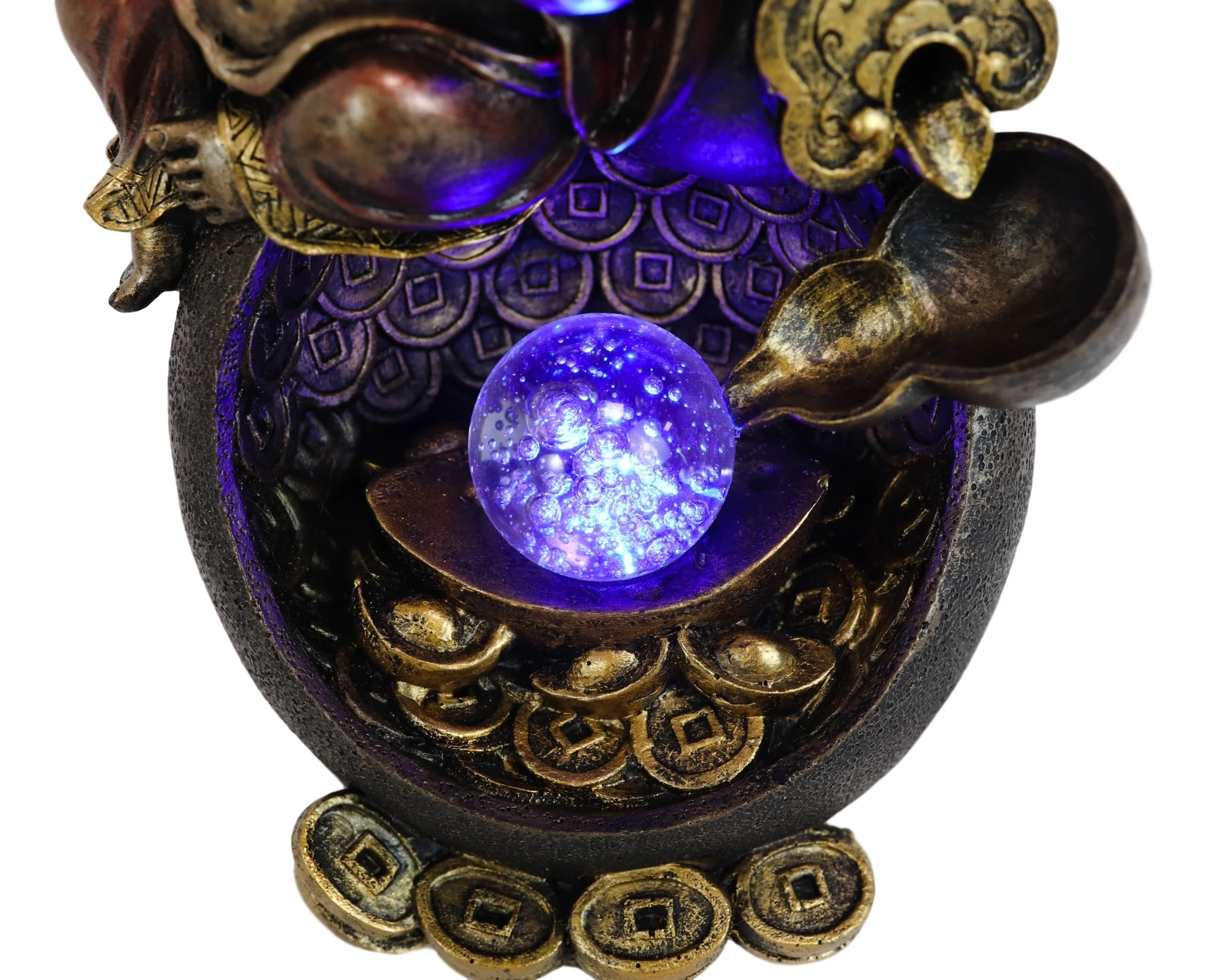 Ebros Gift Happy Fortune Buddha Backflow LED Incense Burner 6.75"H - Image 6