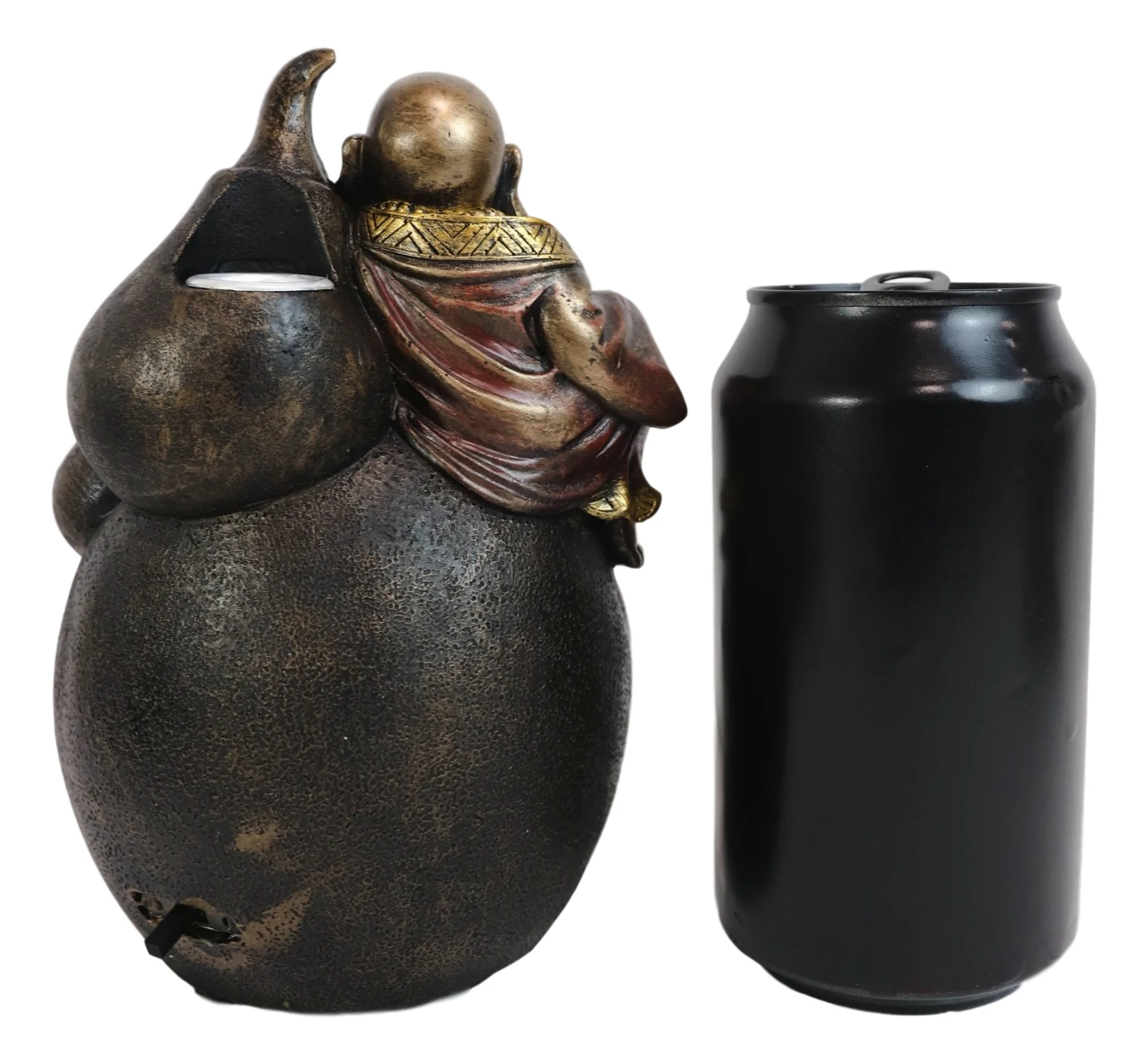 Ebros Gift Happy Fortune Buddha Backflow LED Incense Burner 6.75"H - Image 8